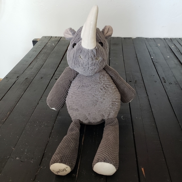 Scentsy Buddy Grey Ruby Rhino Stuffed Animal Plush Toy Rhinosaurus Lovie Lovey - Picture 1 of 12